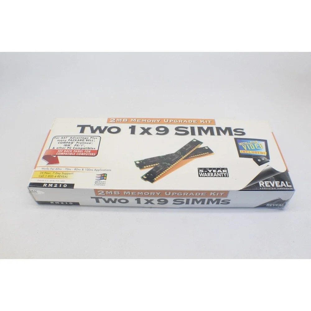 Vintage Sealed! Reveal RM210‎ 2MB Memory Upgrade Kit 30 Pin SIMM 1x9